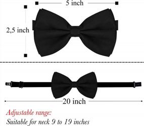 img 2 attached to Adjustable Elastic Y-Shaped Trilece Suspenders And Bow Tie Set For Men And Women - Strong Clips And 1 Inch Width
