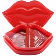 wismee 20 pieces lip mask set collagen crystal lip mask for dry lips lip mask plumper gel lip care products (red) logo