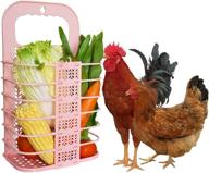 🐔 enhance your hens' coop experience with the chicken vegetable basket & fruit veggie hanging feeder – hen-approved toys! logo