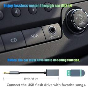 img 1 attached to USB Female to 3.5mm Jack Audio Adapter (2-Pack), Male Aux Plug Jack to USB 2.0 Converter Cable Cord - Play Music on Car Compatible