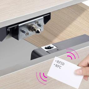 img 4 attached to Защитите свой шкаф и ящик с помощью электронного замка RFID - умный замок с поддержкой NFC для мебели