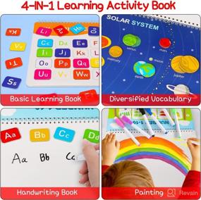 img 1 attached to 📚 Qirptey Busy Book for Kids: Montessori Toys for 3-5 Year Old Boys and Girls - Toddler Preschool Learning Activities with ABC, Numbers, Colors, Shapes - Autism Sensory Educational Toys for Ages 3-5