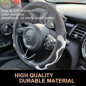 img 2 attached to White Silicone Anti-Slip 15 Inch Universal Steering Wheel Cover With Comfy Grip