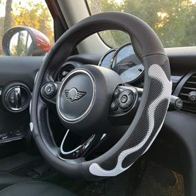 img 4 attached to White Silicone Anti-Slip 15 Inch Universal Steering Wheel Cover With Comfy Grip