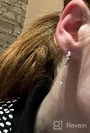 img 1 attached to 💧 Sparkling SLUYNZ 925 Sterling Silver CZ Hoop Earrings - Water Droplets Dangle for Women & Teen Girls review by Chris Jenkins