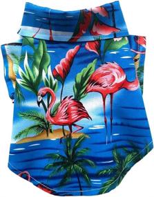 img 2 attached to 🌺 MaruPet Dog Hawaiian Shirt NewStyle Summer Beach Vest Short Sleeve Pet Clothes Dog Top Floral T-Shirt Hawaiian Tops Dog Jackets Outfits for Small Dogs & Cats Blue M - Enhanced SEO