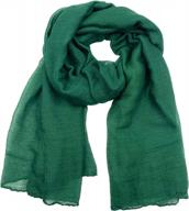 soft and stylish women's cotton scarf wrap shawl in solid colors by woogwin logo