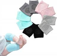 5 pairs of unisex baby crawling knee pads with anti-slip technology логотип