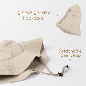 img 2 attached to Stylish And Versatile FURTALK Washed Cotton Bucket Hats For Men And Women Ideal For Summer Beach And Travel - Khaki, Medium