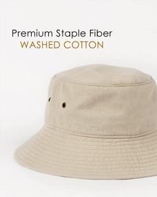 img 3 attached to Stylish And Versatile FURTALK Washed Cotton Bucket Hats For Men And Women Ideal For Summer Beach And Travel - Khaki, Medium