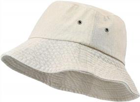 img 4 attached to Stylish And Versatile FURTALK Washed Cotton Bucket Hats For Men And Women Ideal For Summer Beach And Travel - Khaki, Medium
