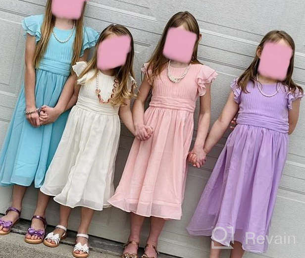 img 1 attached to Stunning Rose Chiffon Prom Party Dresses: Bridesmaid & Flower Girl Dresses Delighting all! review by Kari Vena