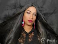 img 1 attached to Get Your Perfect Look With Kalyss Synthetic Lace Wigs – Long, Straight, And Soft Touch Heat Resistant Wig For Women! review by Tim Thuss