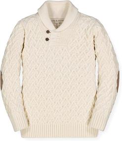 img 4 attached to 🧥 Hope Henry Letterman Sweater Cardigan for Boys: Classic and Comfy Clothing at Sweaters