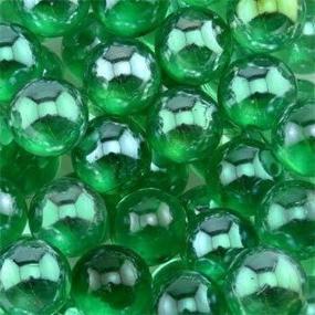 img 1 attached to 🌼 Greenbrier Round Glass Floral Marbles for Vase Accents and Crafting - Set of 2 Bags, Green
