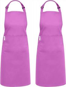 img 4 attached to Ruvanti Aprons For Men, Women With Pockets Cotton Enrich Durable Large XXL Size For Kitchen, Workshop, BBQ, Chef Apron