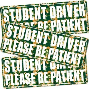 img 4 attached to 🚗 Sukh Student Driver Car Magnet - Be Patient Funny Safety Warning Rookie Driver Bumper Magnets Set of 3 - Perfect Gift for New Drivers