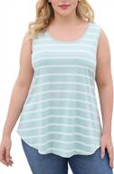 nemidor women's plus size sleeveless stripe o-neck summer tank tops tunic blouse nem264 logo