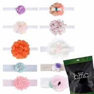 🎀 adorable bundle monster 10 pc baby girls bow ribbon elastic lace headbands for a stylish look logo