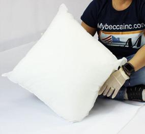 img 3 attached to Mybecca 18 X 18 Sham Stuffer Square Hypoallergenic Pillow Insert Polyester, White