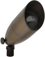 низковольтный ландшафтный прожектор из старинной латуни с заземляющим штырем и бесплатной светодиодной лампой - marslg brs1, включенный в список etl, сплошная латунь, направленный, 36ul03bs логотип