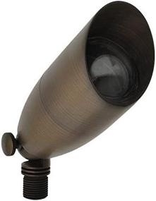 img 1 attached to Antique Brass Low Voltage Landscape Spot Light With Ground Spike And Free LED Bulb - MarsLG BRS1 ETL-Listed, Solid Brass, Directional, 36UL03BS