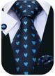 barry.wang classic mens silk necktie, pocket square & cufflinks set - perfect for weddings & business! logo