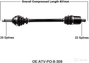 img 1 attached to ECCPP CV Axle: 2006-2007 Polaris Ranger XPLE 500 700 Front Left/Right 1 PC Complete Shaft Assemblies - Top Quality Performance Upgrade