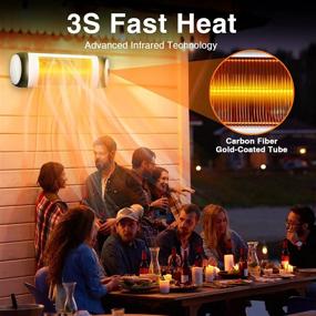 img 3 attached to Trustech 1500W Infrared Outdoor Patio Heater With Remote Control And Overheat Shut Off Protection - Perfect For Year-Round Outdoor Use