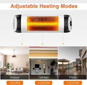 img 2 attached to Trustech 1500W Infrared Outdoor Patio Heater With Remote Control And Overheat Shut Off Protection - Perfect For Year-Round Outdoor Use
