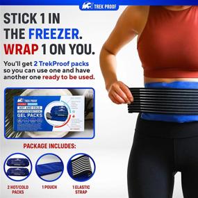 img 2 attached to 3-Piece Ice Pack Set: Reusable Hot & Cold Therapy Gel Wrap For Injury Recovery, Joint & Muscle Pain Relief (Rotator Cuff, Knees, Back & More)