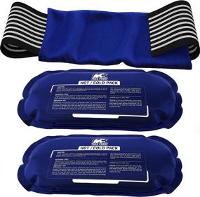 img 4 attached to 3-Piece Ice Pack Set: Reusable Hot & Cold Therapy Gel Wrap For Injury Recovery, Joint & Muscle Pain Relief (Rotator Cuff, Knees, Back & More)