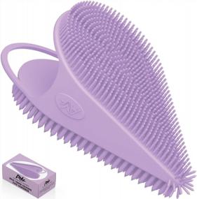 img 4 attached to Lavender Avilana Silicone Face Scrubber: 2-In-1 Facial Cleansing & Exfoliating Brush For All Skin Types