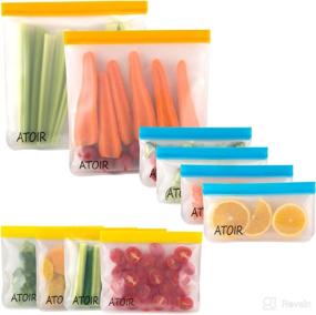 img 4 attached to Reusable Food Storage Bags Resealable Storage & Organization at Kitchen Storage & Organization
