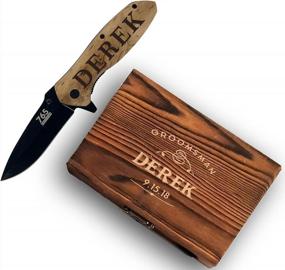 img 4 attached to Personalized Engraved Hunting Knife With Pakka Wood Handle - Ideal For Hunting And Camping - Perfect Gift For Fathers Day Or Christmas - SPW (Burl Wood)