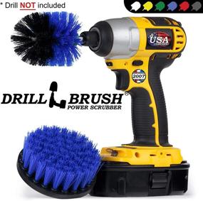 img 1 attached to 🔧 Drill Brush for Kayak Cleaning: Boat, Canoe, & Raft Accessories - Removes Pond Scum, Oily Residue, Barnacles, Oxidation - Spin Brush