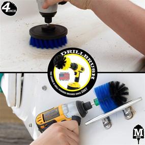 img 3 attached to 🔧 Drill Brush for Kayak Cleaning: Boat, Canoe, & Raft Accessories - Removes Pond Scum, Oily Residue, Barnacles, Oxidation - Spin Brush