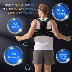 img 1 attached to Posture Corrector For Men & Women: Portzon Back Brace For Pain Relief Of Neck, Shoulders.