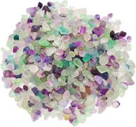 🌈 naturally multicolored fluorite decorative crystal pebbles for aquariums - rose stones, quartz tumbled stones, sea glass rock for plant care and vase filling logo