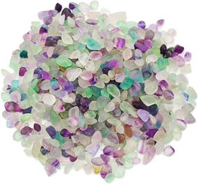 img 4 attached to 🌈 Naturally Multicolored Fluorite Decorative Crystal Pebbles for Aquariums - Rose Stones, Quartz Tumbled Stones, Sea Glass Rock for Plant Care and Vase Filling