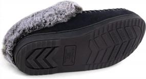 img 2 attached to ULTRAIDEAS Women'S Memory Foam Slippers With Fuzzy Fur Lining, Cozy Slip-Ons For Indoor & Outdoor Nonslip Rubber Sole