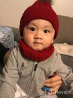 img 1 attached to Adorable Winter Set For Your Toddler! 2PCS Knit Hat And Scarf With Circle Loop Neckwarmer In White review by Wayne Lemke
