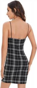 img 3 attached to Summer Plaid Goth Grunge Mini Bodycon Pencil Dress For Women With Spaghetti Straps By SOLY HUX - Stunning And Cute Tight-Fit Design