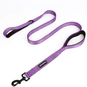 img 4 attached to Wondertail Reflective Dog Training Leash with Two Handles - Control and Safety Rope Leash for Small, Medium, and Large Dogs - Durable and Highly Reflective - 5ft Length (Purple)