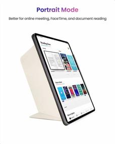 img 3 attached to Tomtoc Smart Folio Vertical Case For 12.9-Inch IPad Pro 6Th/5Th/4Th/3Rd Gen 2022-2018: Protective, Slim, Separable Cover With Magnetic Stand And 4 Usage Modes, Apple Pencil Flap Included