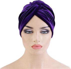 img 3 attached to Qhome Cap Luxury Velvet Headwrap Hair Care at Hair Accessories