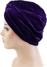 img 2 attached to Qhome Cap Luxury Velvet Headwrap Hair Care at Hair Accessories