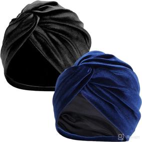 img 4 attached to Qhome Cap Luxury Velvet Headwrap Hair Care at Hair Accessories