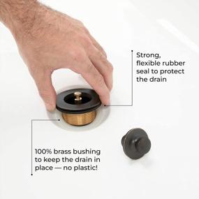 img 3 attached to Oil Rubbed Bronze Brass Construction Lift And Turn Twist Tub Drain Conversion Kit For Bathtub