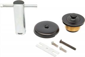 img 4 attached to Oil Rubbed Bronze Brass Construction Lift And Turn Twist Tub Drain Conversion Kit For Bathtub